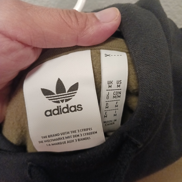 Adidas Mens Sprt Pullover Hoodie    Olive/Black Size Medium - Picture 5 of 11